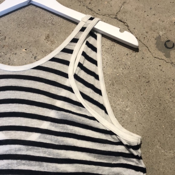 T by Alexander Wang White and Black Stripe Tank - Picture 3 of 6